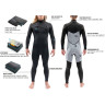 Гидрокостюм DAKINE MEN'S MISSION CHEST ZIP FULL SUIT 4/3mm Black Размер XL DK21M43MZ (0604565433763)