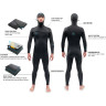 Гидрокостюм DAKINE MEN'S MISSION CHEST ZIP HOODED 4/3mm Black Размер L DK21M43HMZ (0604565433459)