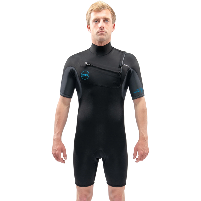 Гидрокостюм DAKINE MEN'S QUANTUM CHEST ZIP SHORTY 2/2mm Black/Grey, размер LS DK22M22QSZ (0604565593993)
