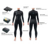 Гидрокостюм женский DAKINE WOMEN'S MISSION CHEST ZIP FULL SUIT 4/3mm Black Размер 4 DK22W43MZ (0604565596574)