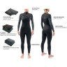 Гидрокостюм женский DAKINE WOMEN'S QUANTUM CHEST ZIP FULL SUIT 3/2mm Black/Grey Размер 10 DK21W32QZ (0604565437297)