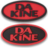 Наклейка на доску DAKINE RETRO OVAL STOMP BLACK / ORANGE 10003290 (0610934385618)