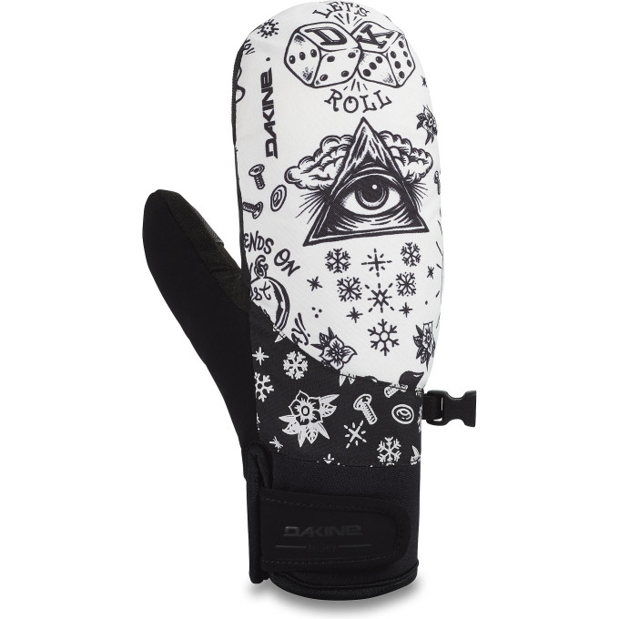 Варежки женские DAKINE ELECTRA MITT WHITE/BLACK Размер M 10003139 (0194626403076)